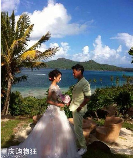 陈思成 佟丽娅 2014年1月16日 大溪地婚礼直播