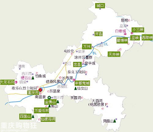 重庆景点地图,重庆旅游景点地图图片