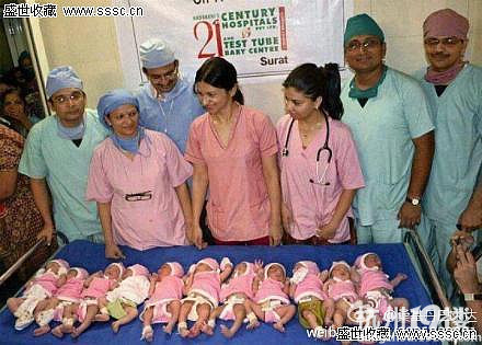 2012年2月3日有个印度妇女生育了11个小孩!-