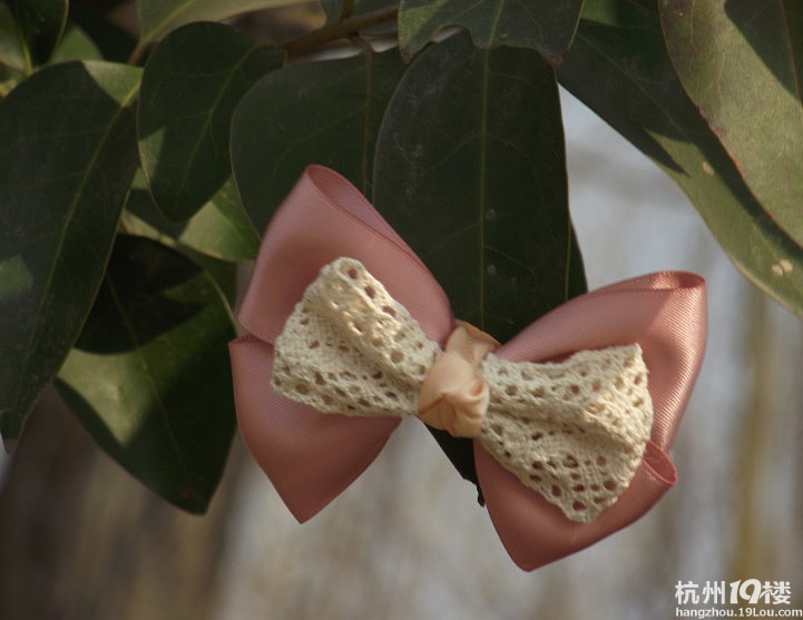 DIY蝴蝶结发卡兴趣之作