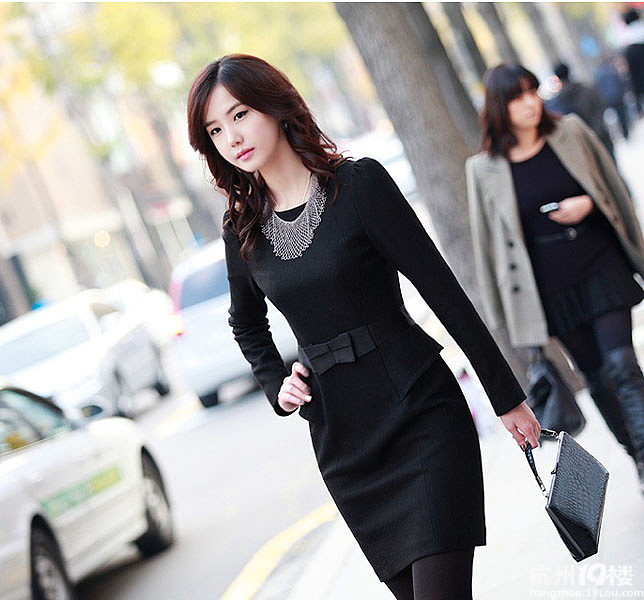 开春轻熟女气质OL白领职场风连衣裙系列-杭州