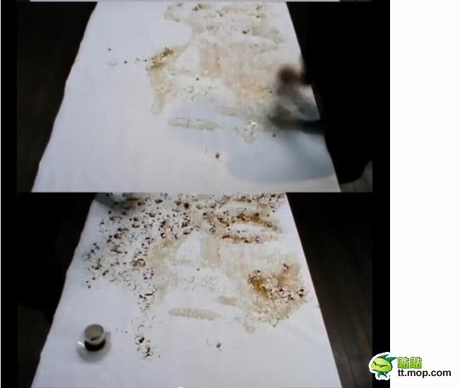 美女粉絲用咖啡杯畫(huà)出周杰倫頭像