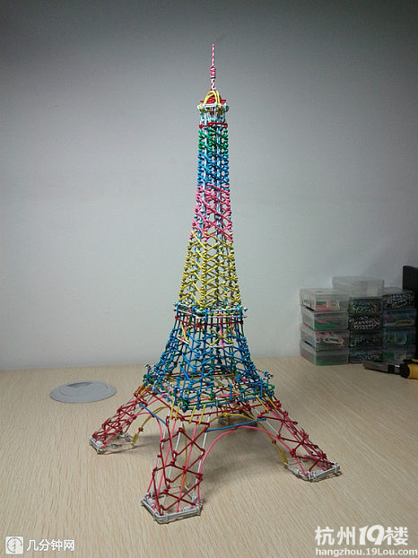 绝对的精品!回形针做的埃菲尔铁塔!-手工DIY-杭