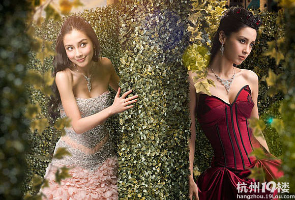 Angelababy梦幻婚纱照 变身童话公主-结婚大本