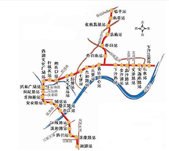 杭州地铁1号线地图-乘坐指南-杭州地铁-杭州1