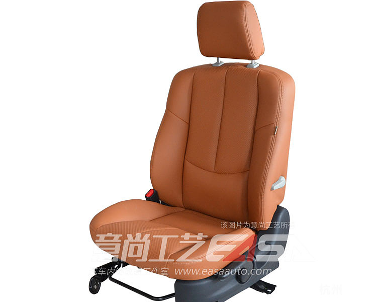意尚工艺 马六马鞍棕进口汽车内饰改装 真皮座
