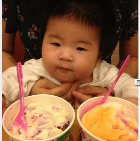 自制奶粉冰淇淋,宝宝流口水啦-婴儿期(1-12个月