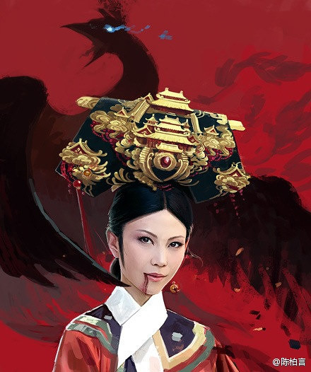 陈柏言手画甄嬛传人物图,确实很美,贴图共欣赏