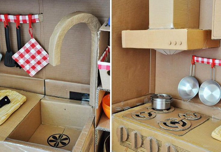 这是多有爱的麻麻 给力的纯手工儿童厨房