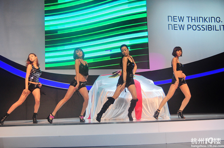 白天鹅 黑天鹅 哈哈,这个车展有意思