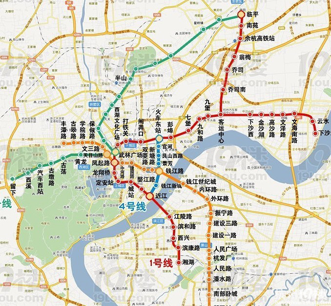 杭州地图 上海地铁 北京地铁 线路图对比~反差