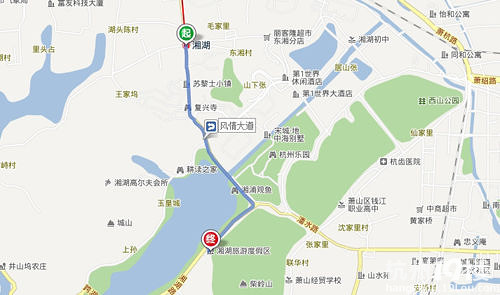 开往杭州景点的地铁一号线地图版-乘坐指南-杭
