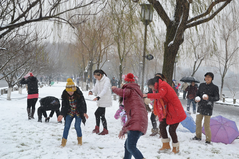 親們！走著，去斷橋打雪仗去