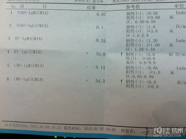 大家帮忙看下torch抗体报告单-准妈妈论坛-杭州