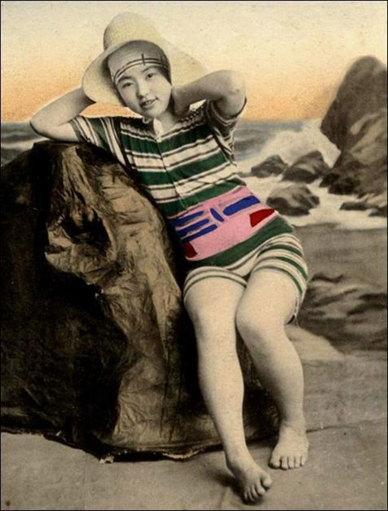 百年前日本藝伎泳裝照曝光