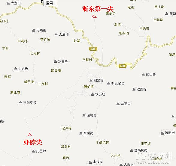 与新昌,天台二县交界,属于宁海县西南干山.南接摘星岭,东北连望海岗.图片