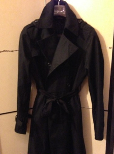 日本品牌风衣上衣 OL长款日系黑色风衣 春秋女