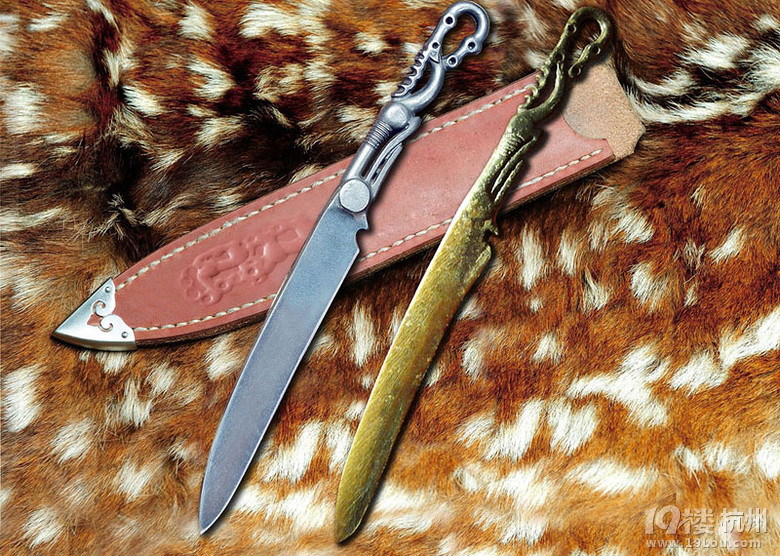 鄂尔多斯青铜复制品--汉威奔鹿小刀-转帖分享-