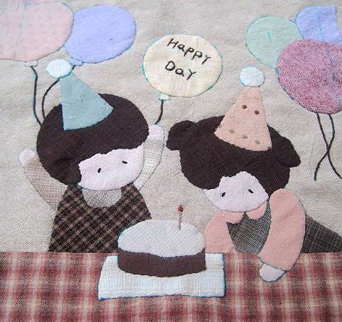 布贴画 生日快乐-布艺-手工DIY-杭州19楼