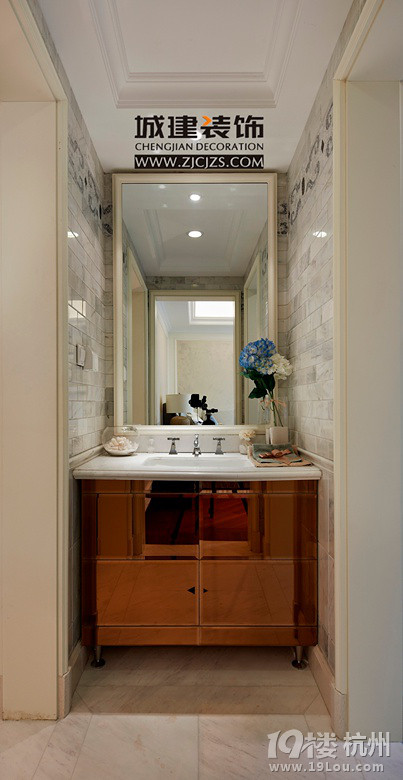 城建装饰_三室一厅_美式_卫生间_吊顶_装修效