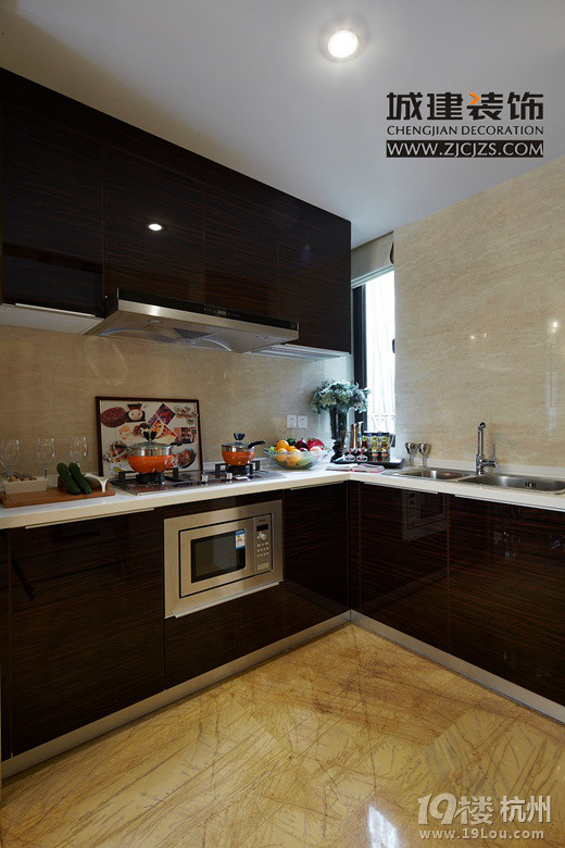 城建装饰_现代_厨房_门窗_装修效果图_杭州1