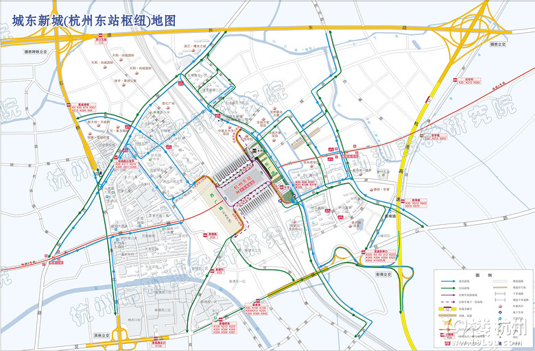 杭州东站交通地图-乘坐指南-杭州地铁-杭州19