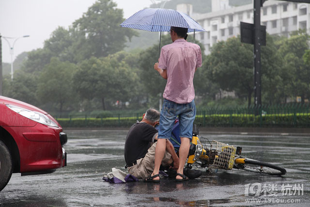 大伯清早出门玩鸟 没想到被撞了-开车那些事-拉