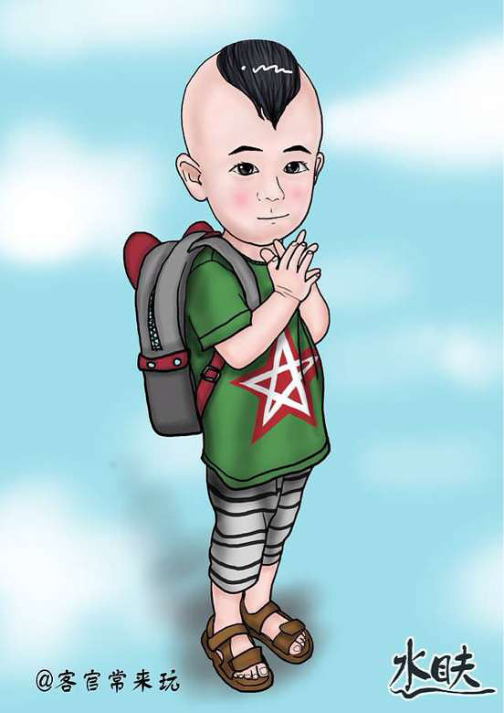 可爱帅气小侄子的漫画照!都来看看噢,征娃娃亲!-妈咪宝宝秀-杭州19楼