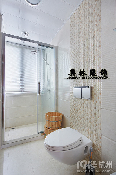 白鹭郡南_浙江奥林装饰_田园_10-15万_卫生间