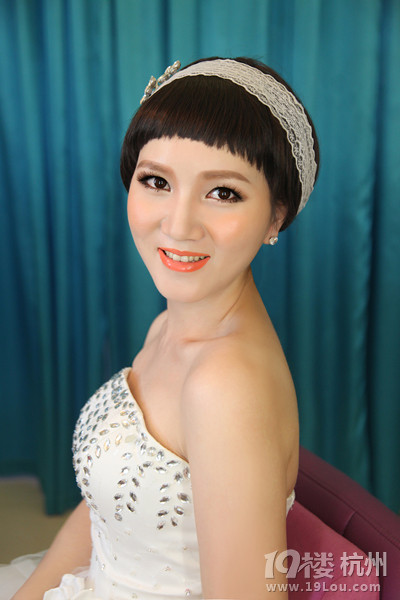 试妆后★,短发新娘★也能造型百变惊艳全场-新