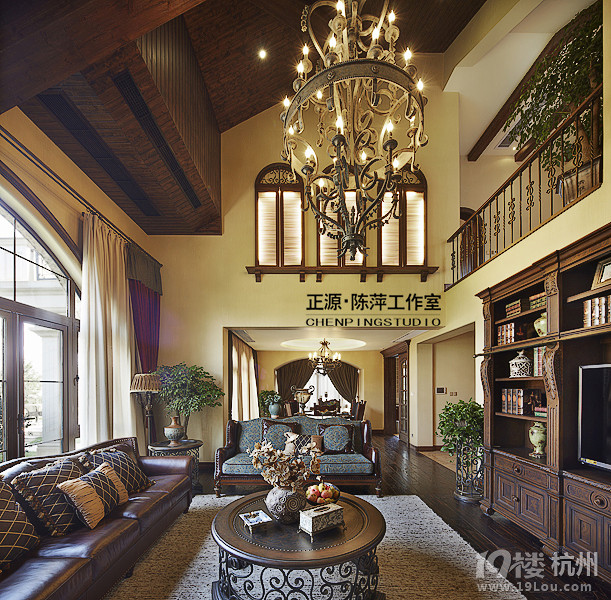 桐庐别墅:【正源装饰陈萍工作室】美式之韵-正