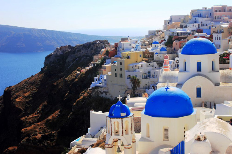 蓝白之中的 圣托里历 Santorini-美景-养眼搞笑-