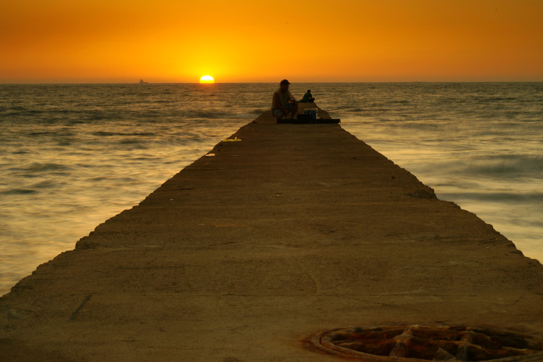 2014-7-21麦德姆台风前夕的台湾海峡夕阳-风景