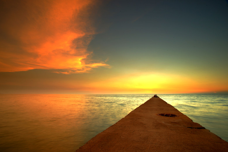 2014-7-21麦德姆台风前夕的台湾海峡夕阳-风景