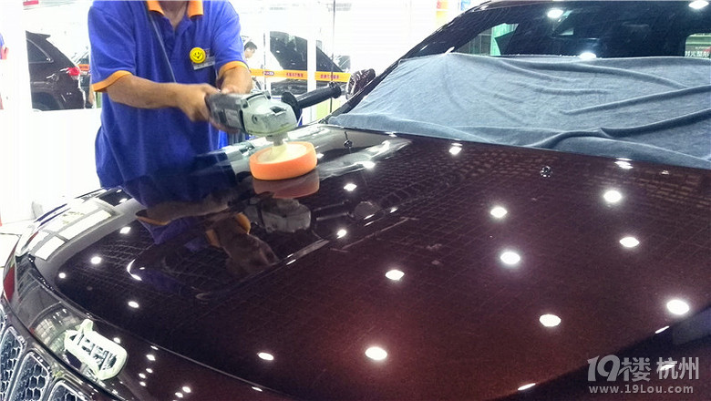 杭州JEEP大切诺基漆面镀晶,汽车漆面保养,杭