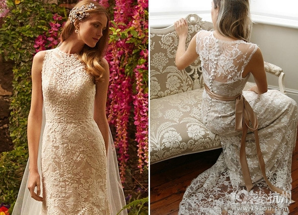 經(jīng)典浪漫 手工復(fù)古蕾絲婚紗