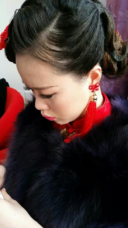 红妆旗袍造型 新娘跟妆 化妆培训 学-手机随手