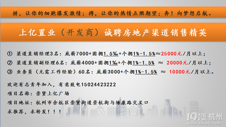 杭州威武联盟房地产代理有限公司招聘-渠道外