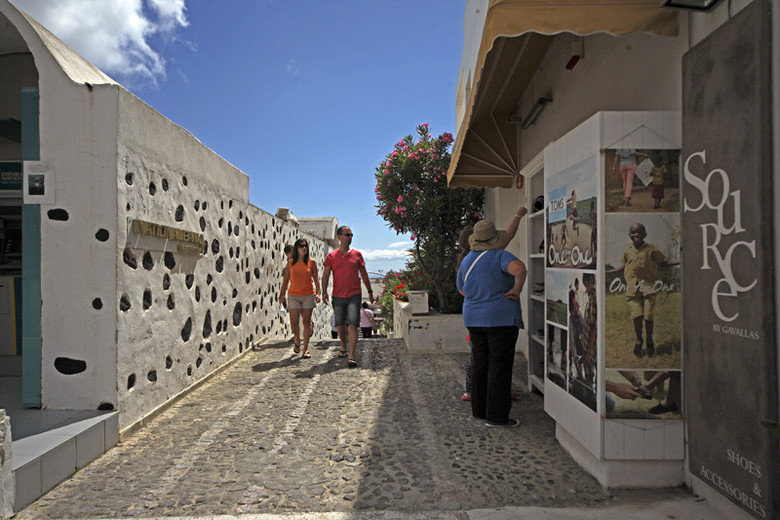 神话古国希腊行-游圣托里尼岛首府费拉镇-风景