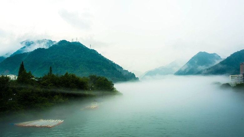 【白沙奇雾】白雾横江山水朦胧-风景照-19摄区