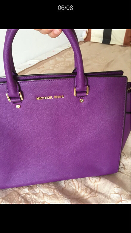 紫色款,香港专柜买的,美国mk女包正品简