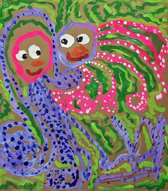 会跳舞的章鱼 ( 5岁左右学生作品-手机随手拍-杭