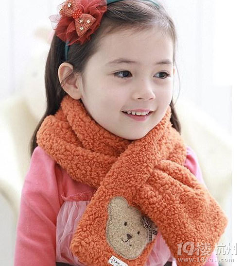 【儿童女保暖毛绒围巾】 不掉毛 不褪色 不起球