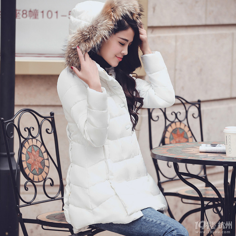 羽绒棉服女2015新款大码棉衣女中款冬装外套