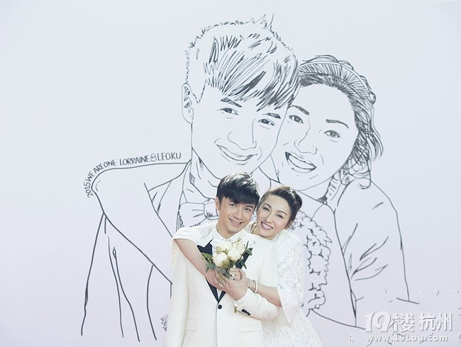 古巨基补办婚礼亲力亲为 手绘婚纱照背景板-谈