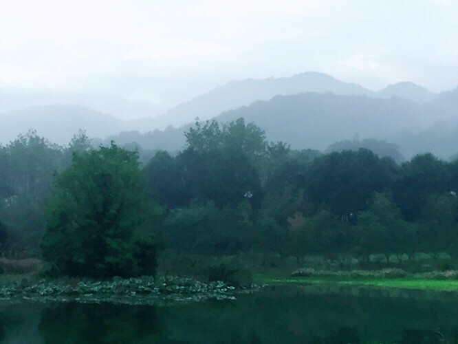 今昔,雨又飘起滴答声勾起相思意彼岸天际那