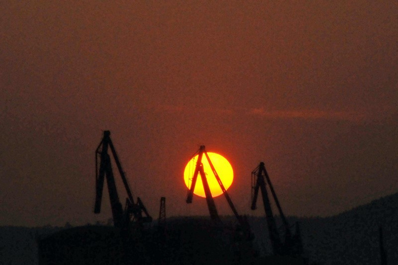 跟著夕陽走
