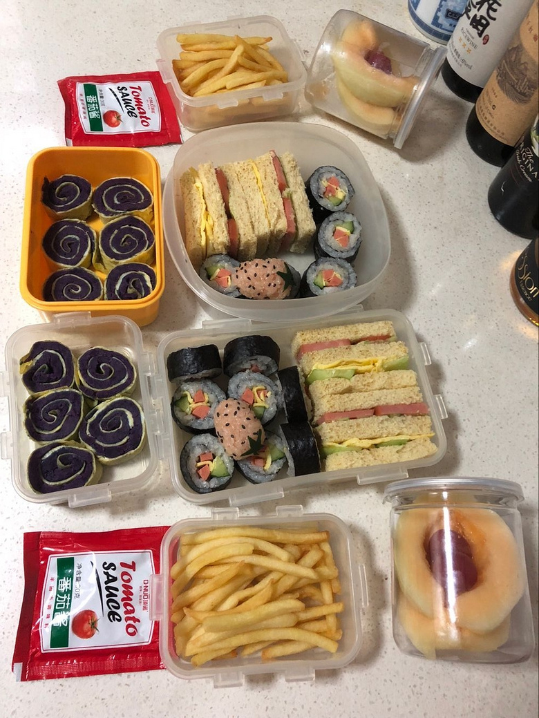 #出游便当#孩子春游的爱心便当