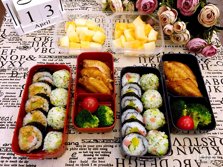 Sherry家的双胞胎春游便当