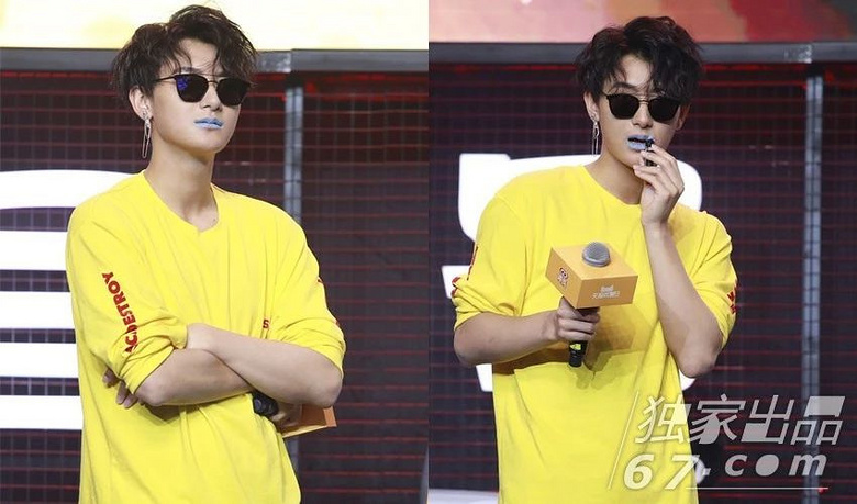 钢铁直男对口红的执着!黄子韬涂"蛇蝎中毒色" 李晨手法太暴力